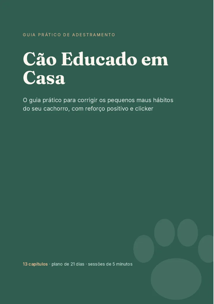 Capa do e-book Cão Educado em Casa